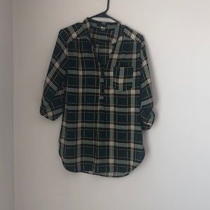 Plaid button up shirt